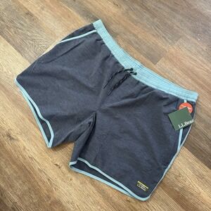LL Bean‎ All Adventure Swim Short Sz 3XL Carbon Navy 516433 7" Outdoors